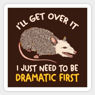 I Just Need To Be Dramatic Lazy opossum Magnet